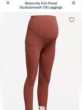 Maternity Full-Panel 7/8 Leggings - oxblood